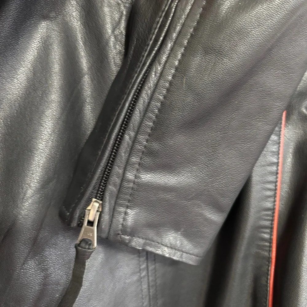 Harley-Davidson Women's Epoch Leather Jacket Black with Orange piping Size XL - Picture 15 of 16